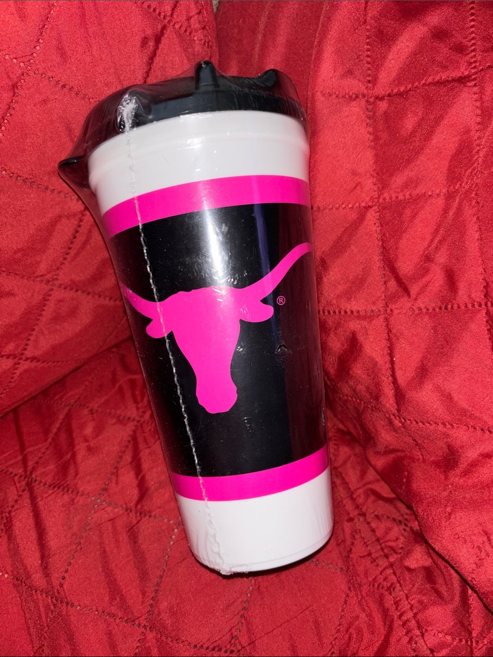 UT Pink Longhorn Travel Tumbler 24oz - Picture 1 of 5